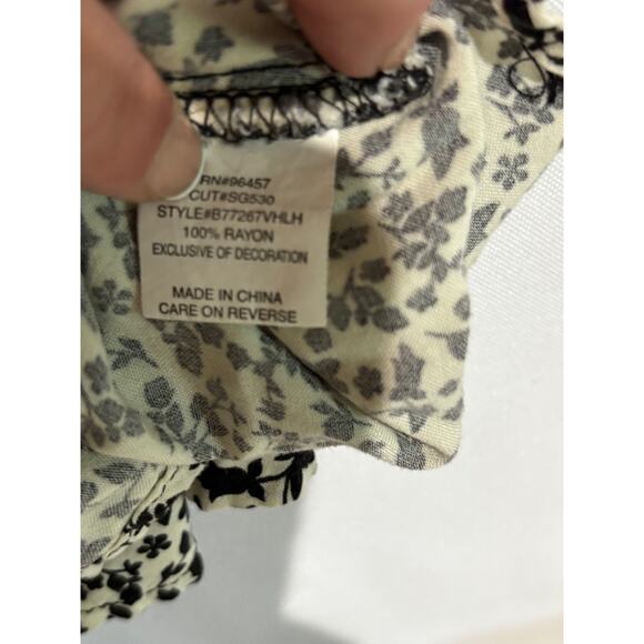 Eyeshadow women's Floral Crochet Babydoll Mini Dress top Sz 4X ruffle boho chic - Picture 6 of 9